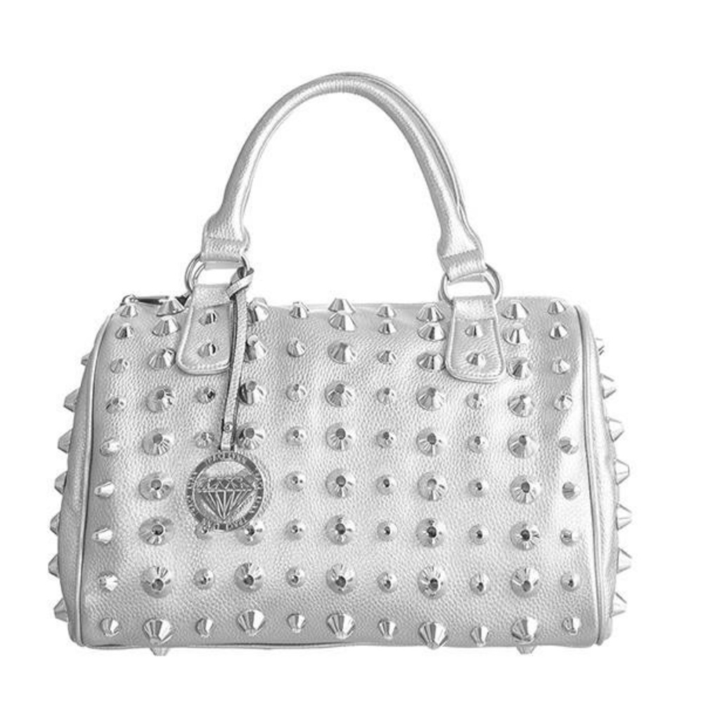 Traci Lynn Silver Studded Satchel
